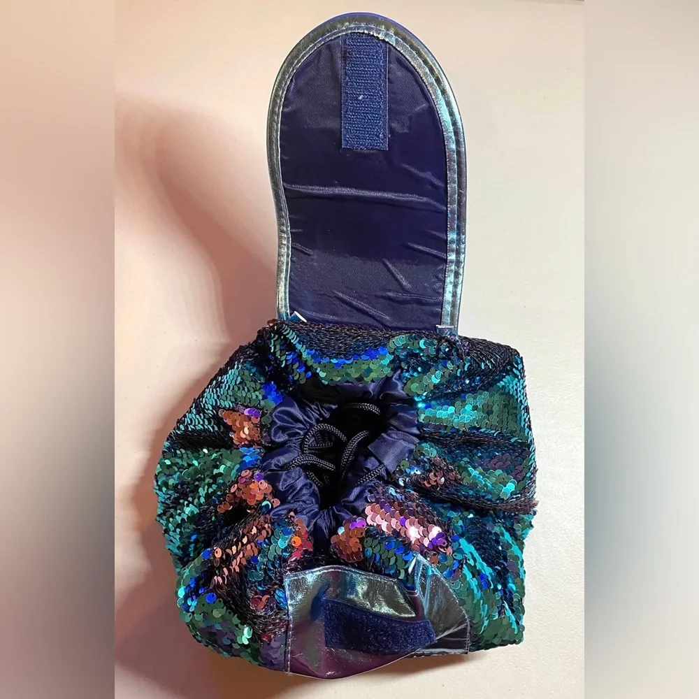 NEW Mermaid Sequin Drawstring Makeup Toiletry Bag